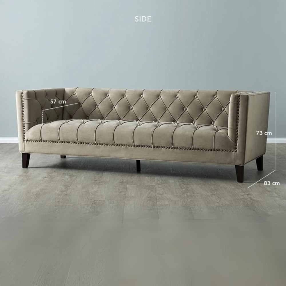 Vogue Velvet 3-Seater Sofa