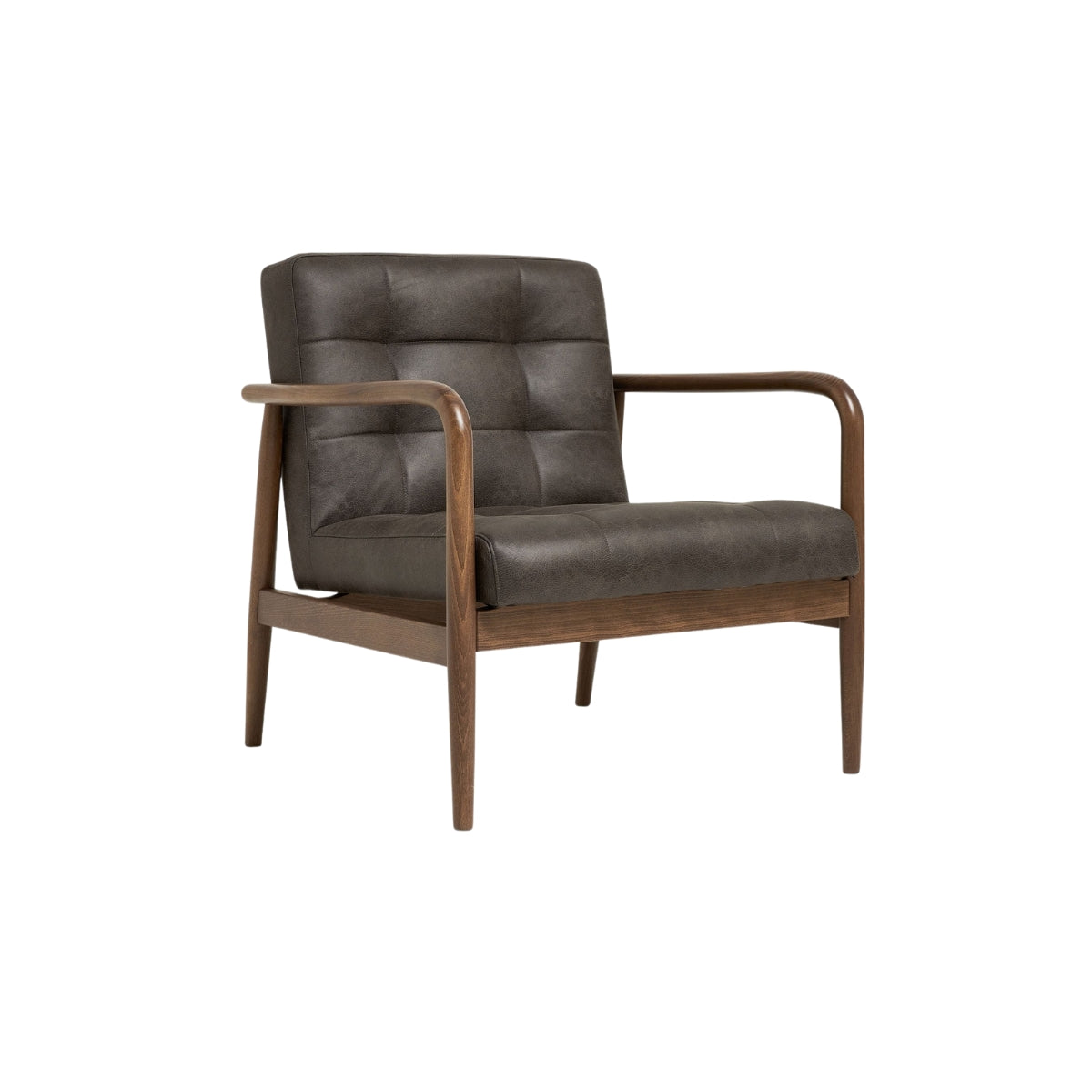 Luxe Benette Arm Chair - Walnut Finish