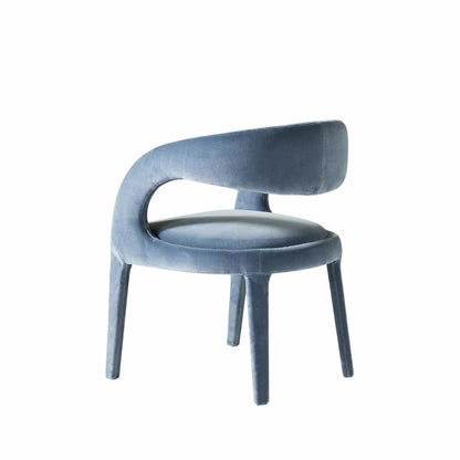 Imani Velvet Dining Chair (Steel Blue) - Set of 2