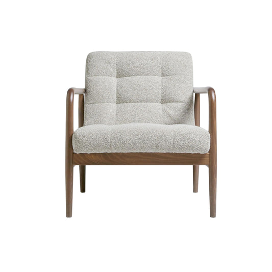 Benett Armchair - Light Grey Boucle