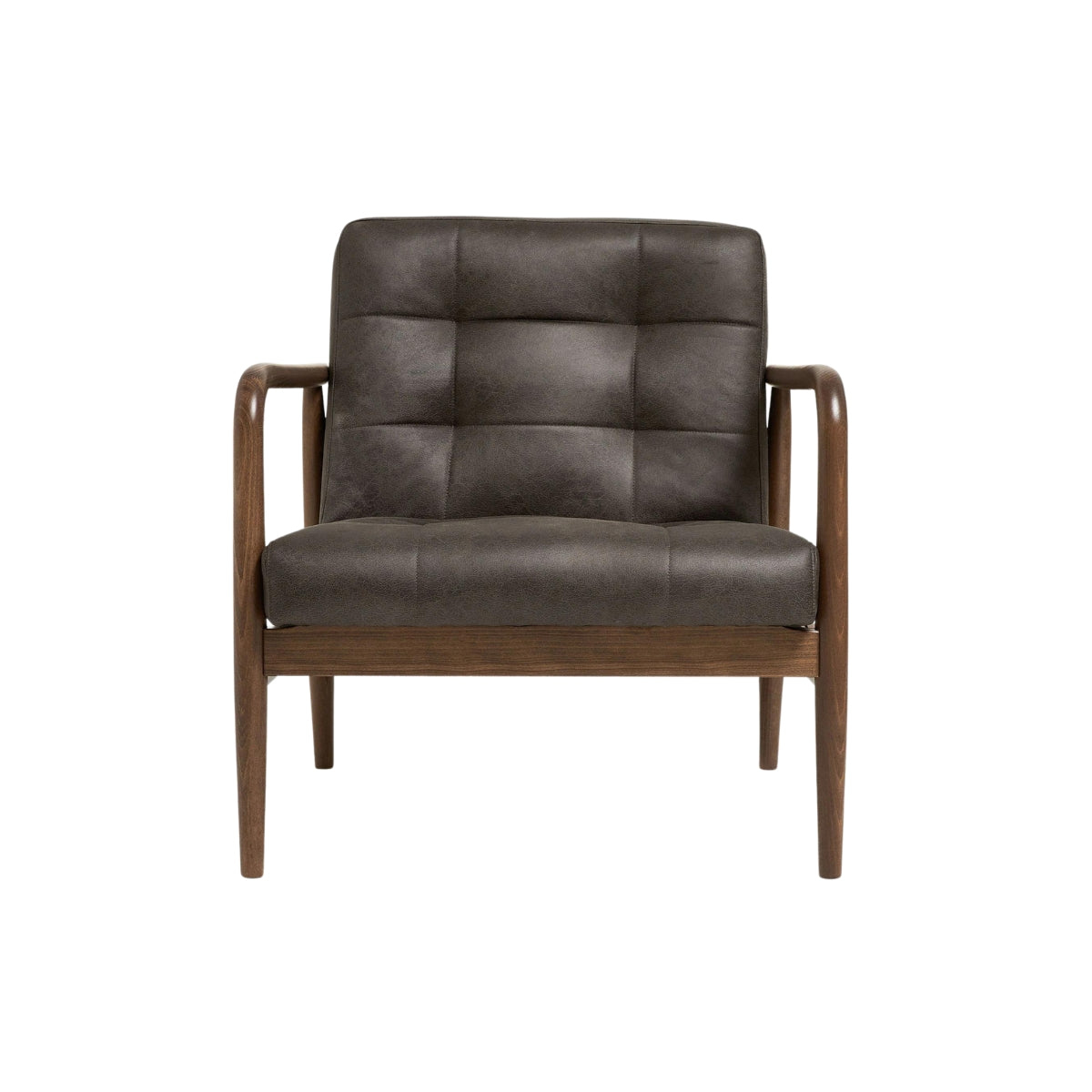 Luxe Benette Arm Chair - Walnut Finish