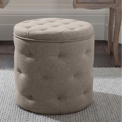 Harfoot Upholstered Storage Footstool - Natural Mink