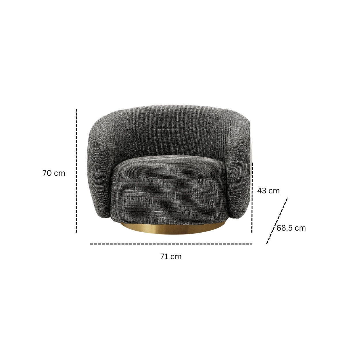 Brok 360° Swivel Living Room Chair