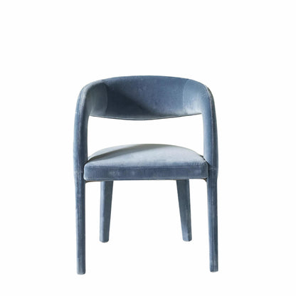 Imani Velvet Dining Chair (Steel Blue) - Set of 2