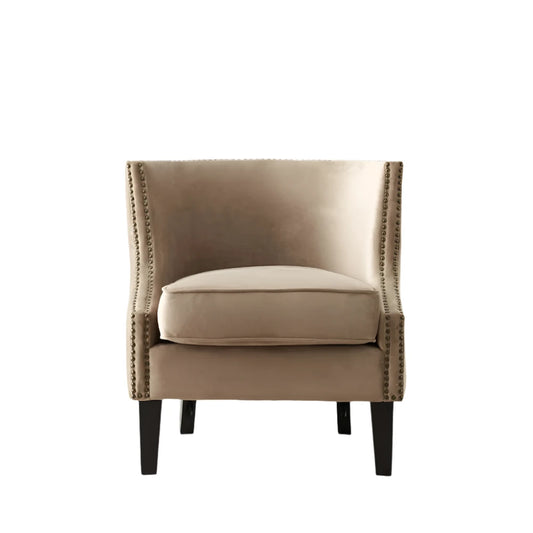 Vogue Beige Velvet Chair