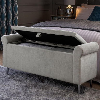 Dev Storage Ottoman Bench - Mid Grey