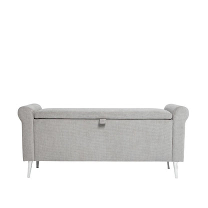 Dev Storage Ottoman Bench - Mid Grey