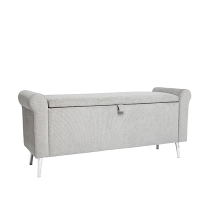 Dev Storage Ottoman Bench - Mid Grey