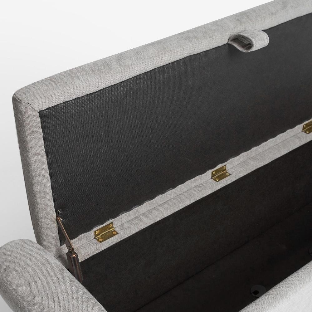 Dev Storage Ottoman Bench - Mid Grey