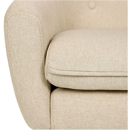 Acme Accent Arm Chair for Living Room | Lounge | Bedroom Chair Beige Jute Fabric Modern Arm Chair